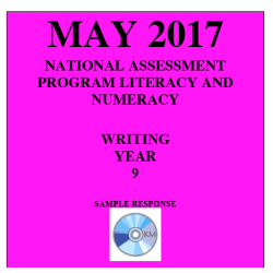 Year 9 May 2017 Writing - Response